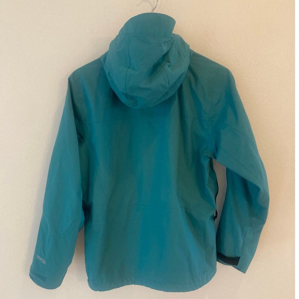 L.L. Bean Weather Challenger 3 in 1 Jacket Raincoat Hooded Teal XS Outer Hiking - Picture 8 of 16